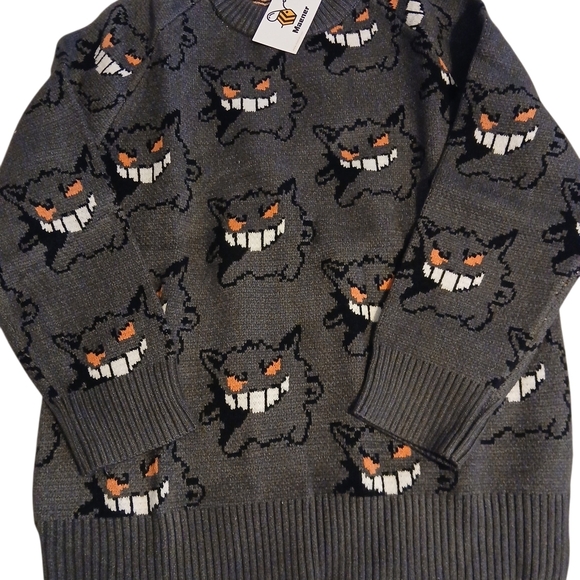 Men's Gray Sweater with Graphic Design - Picture 6 of 9